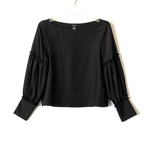 Club Monaco Balloon Sleeve Silk Blouse